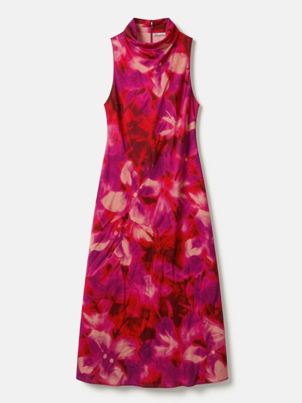 Zara Floral Satin Midi Dress